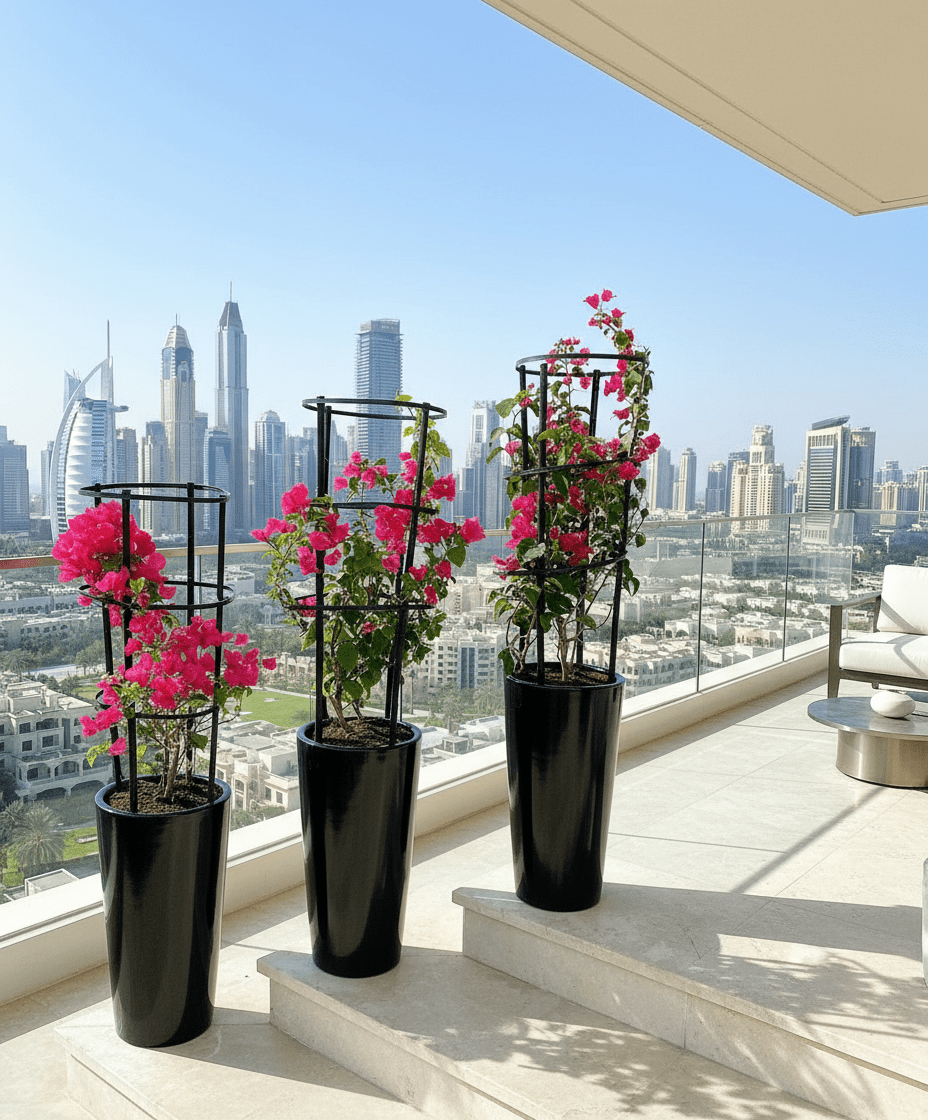 3 Bougainvillea Spectabilis Bundle 80 - 100cm in Ceramic Pot - Greensouq - 