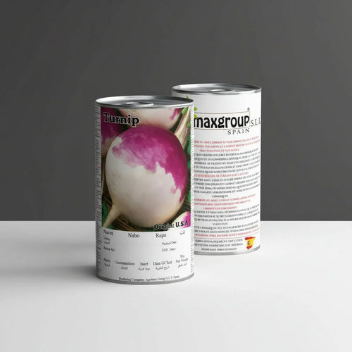 Agrimax Jawhar White Turnip Premium Quality Seeds Tin (Made in Spain) - Greensouq - 
