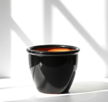 Black Rolled Rim Pot Outdoor Ceramic Pot ,Garden Pots - Greensouq - 