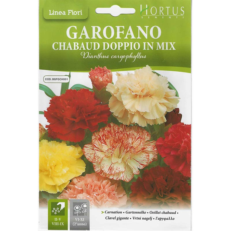 Carnation Seeds "Garofano Chabaud Doppio in Mix" Premium Quality Seeds by Hortus Sementi - Greensouq -