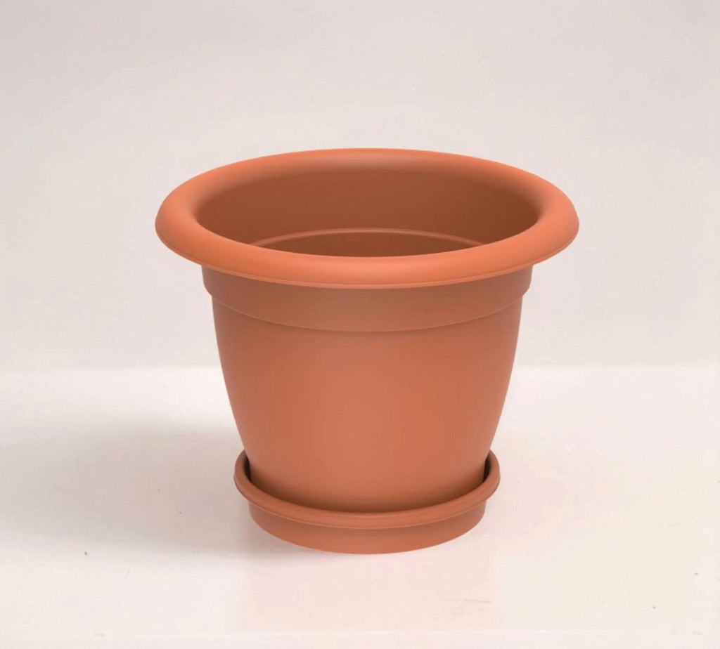 Round Cosmoplast Planter 20" W/Tray - Greensouq -