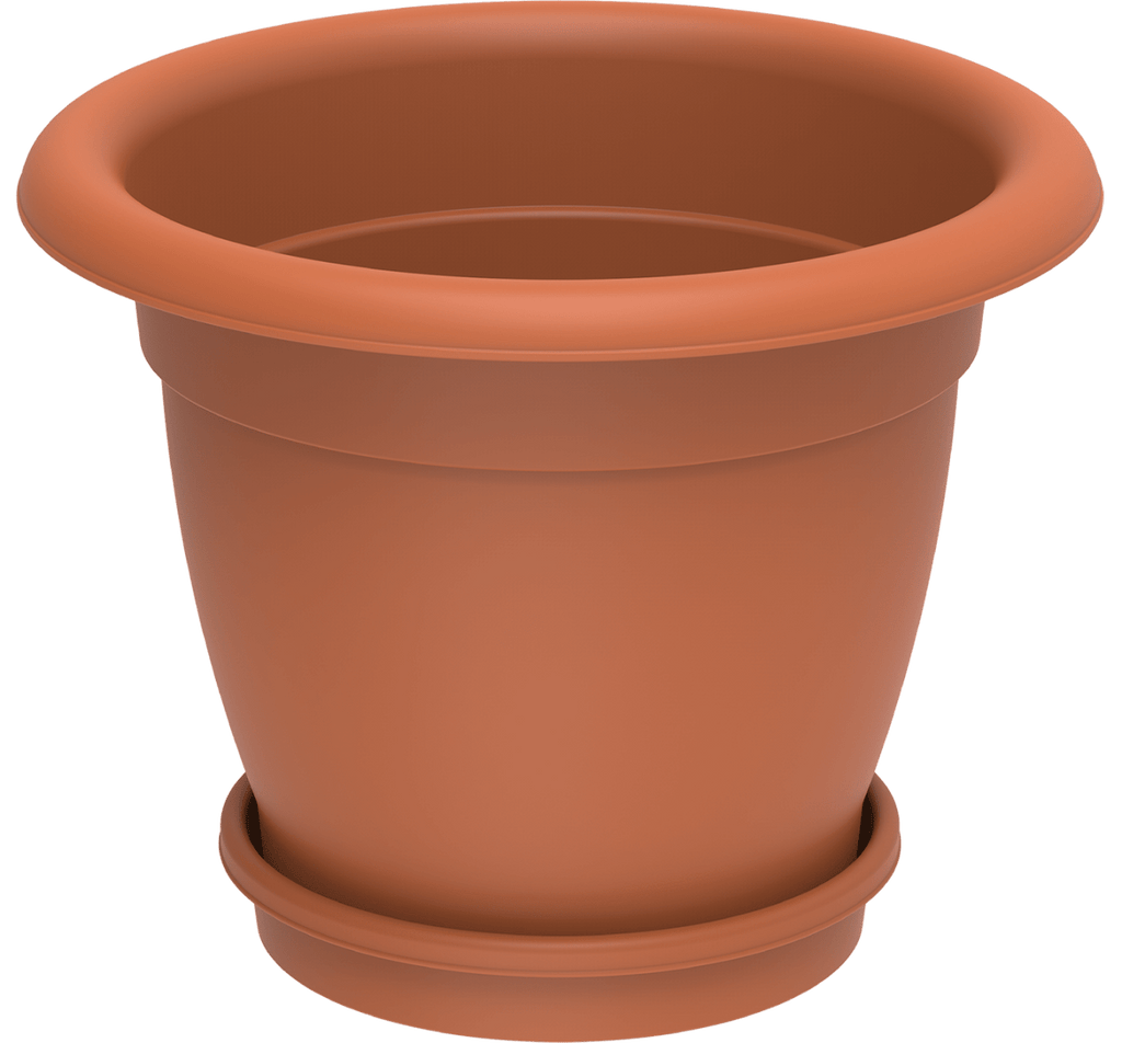 Round Cosmoplast Planter 20" W/Tray - Greensouq -
