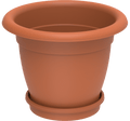 Round Cosmoplast Planter 20" W/Tray - Greensouq -