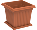 Cosmoplast Square Planter With - Tray - Greensouq - 
