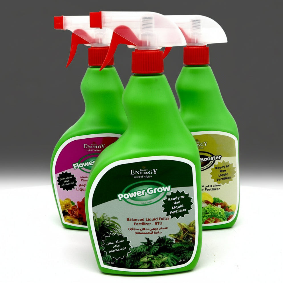 Desert Energy Plant Booster | Flower Magic & Power Grow Liquid Fertilizer 3x700ml Combo RTU - Greensouq -