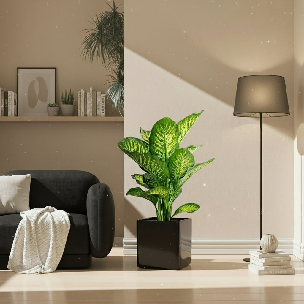Dieffenbachia seguine Or Tropic Snow in Grp Square Pot 30x30 - Greensouq - 