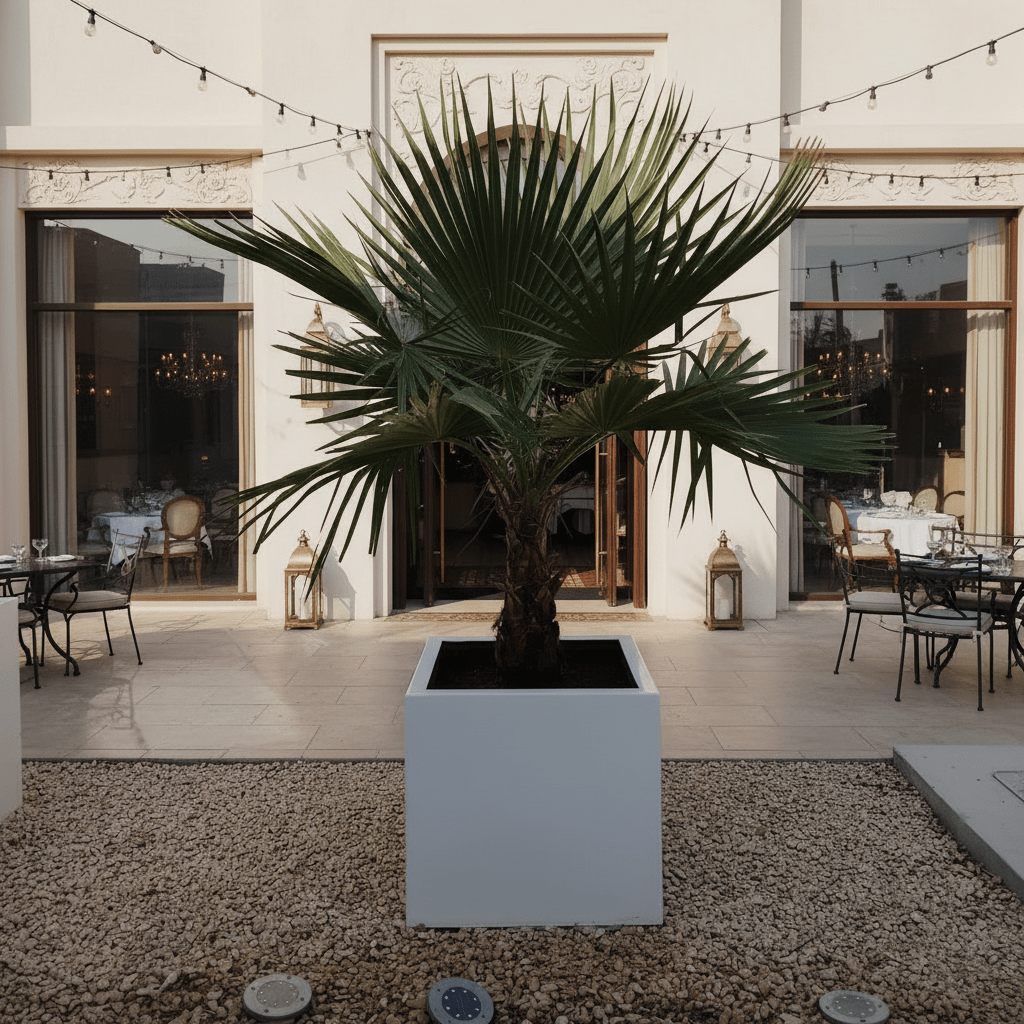 Mexican Fan Palm in Square Pot 40x40Washingtonia Robusta - Greensouq - 