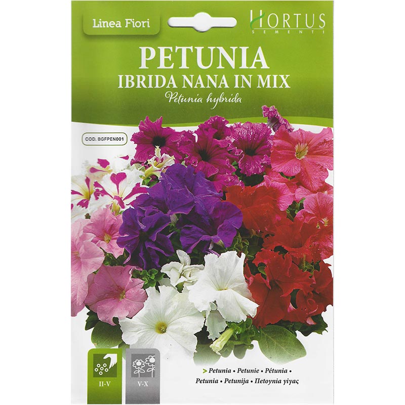 Petunia Seeds mix "Petunia Ibrida Nana In Mix" Premium Quality Seeds by Hortus - Greensouq -