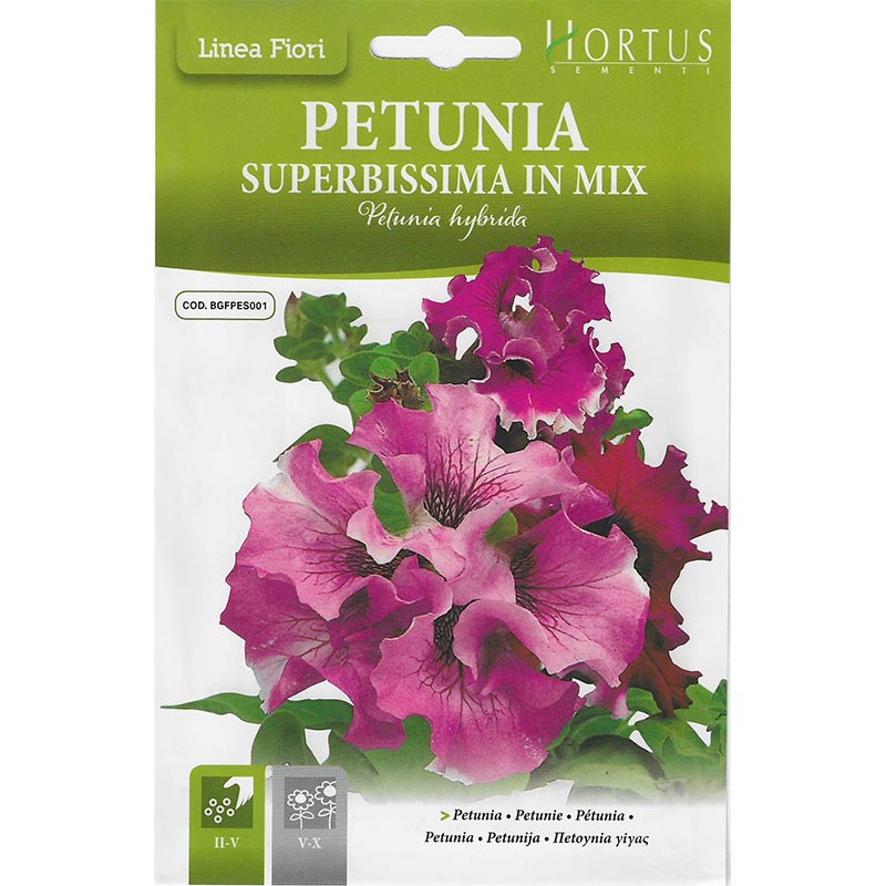 Petunia Superbissima Seeds Mix "Petunia Superbissima in Mix" Premium Quality Seeds by Hortus - Greensouq -