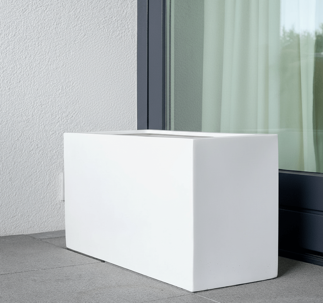 Rectangular GRP Pot 100x40x60cm Modern Durable Outdoor Planter - Greensouq - 
