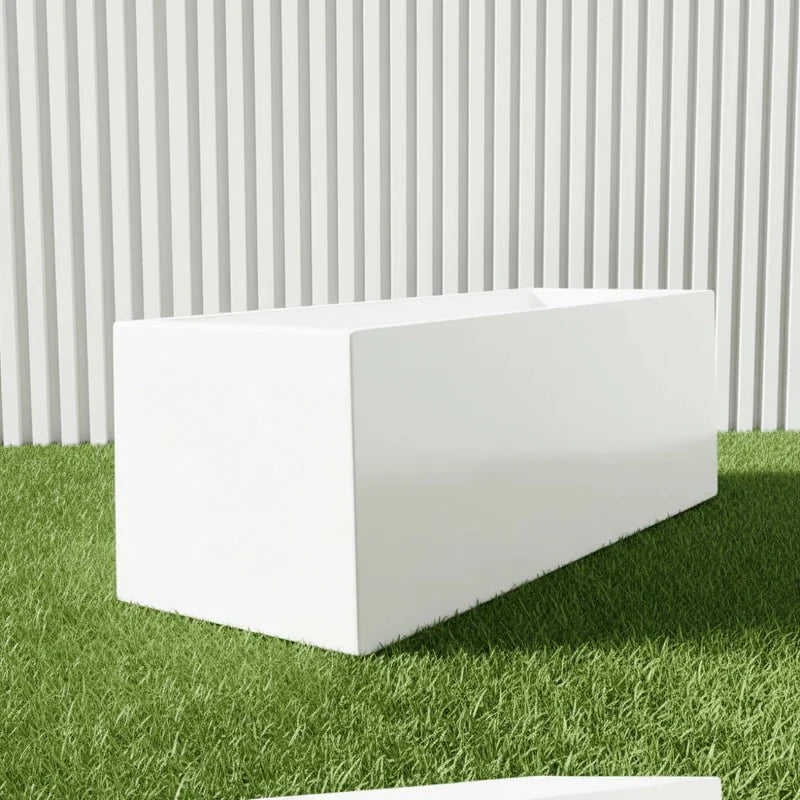 Rectangular GRP Planter 90x30x30cm Modern Durable Outdoor Planter Box - Greensouq -