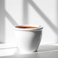 Rolled Rim White Pot - Greensouq -